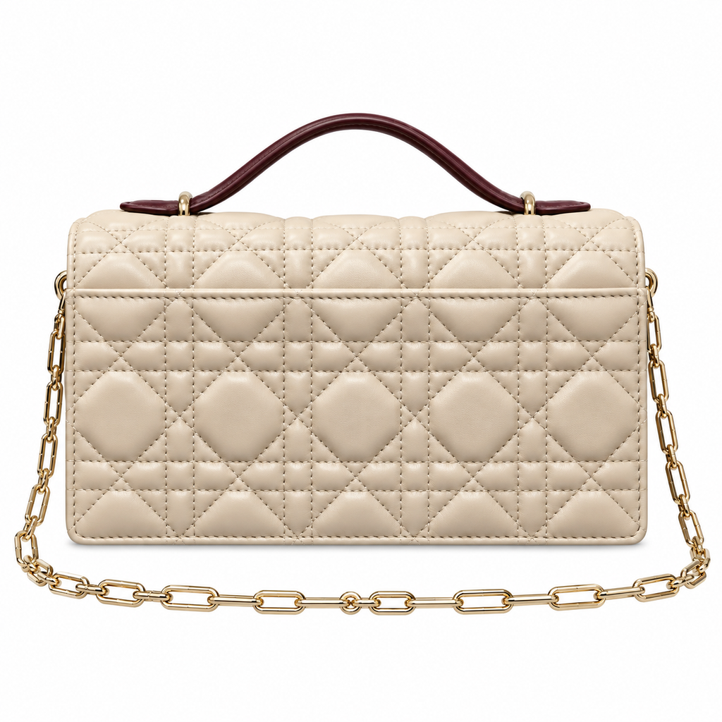 Dior Cannage Quilted Baguette Shoulder Bag 21cm