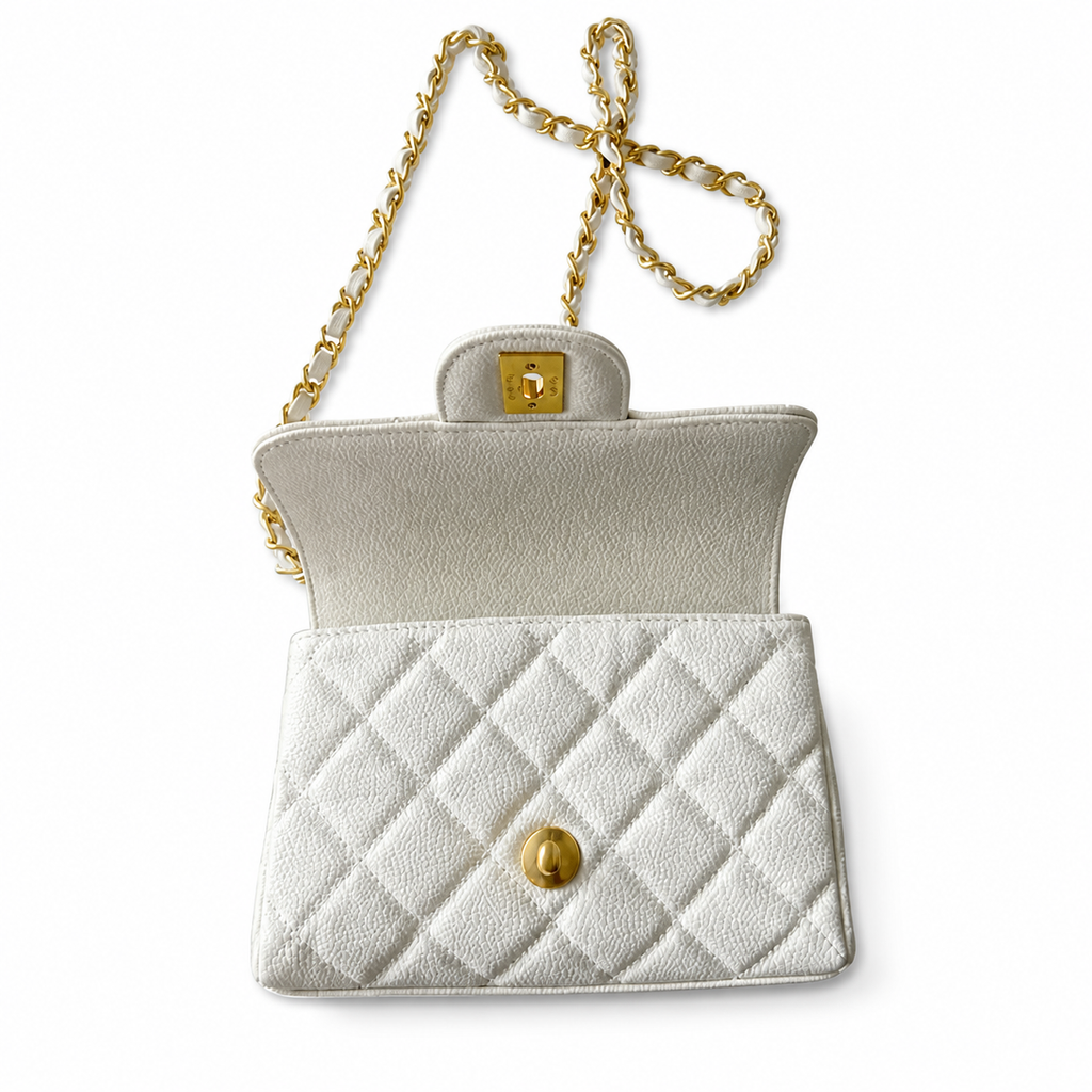 Chanel Diamond-Quilted Mini Vanity Chain Crossbody