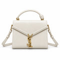 Saint Laurent Cassandra Mini – Cream Smooth Leather Gold