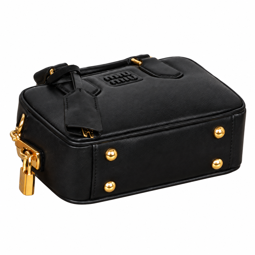 Miu Miu Leather Top Handle Bag 19 × 13 cm