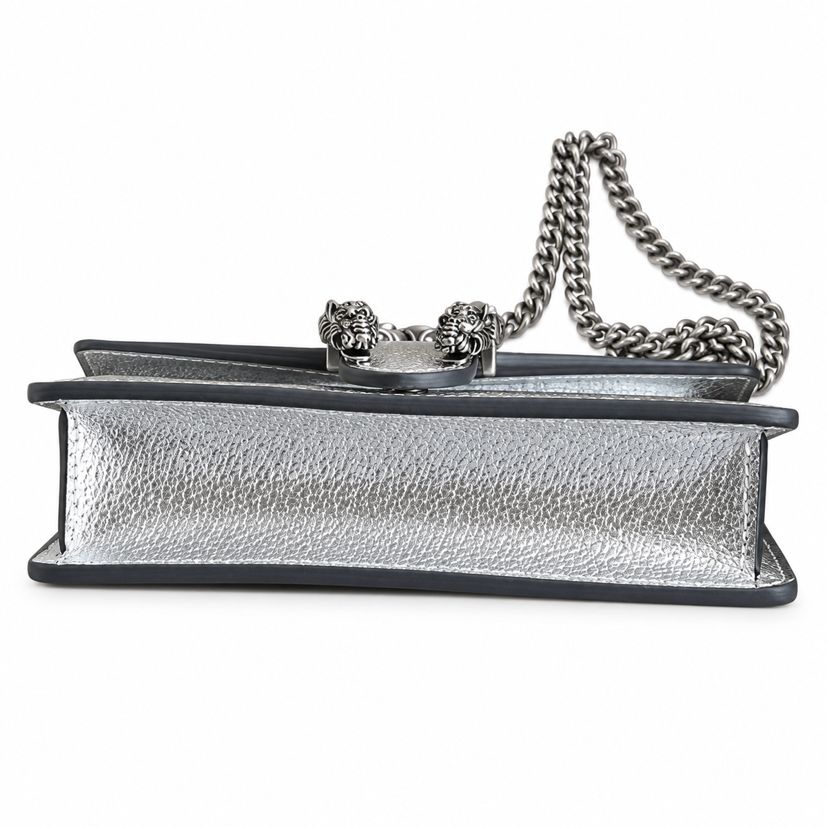 Gucci Dionysus Mini Bag in Silver Metallic Leather