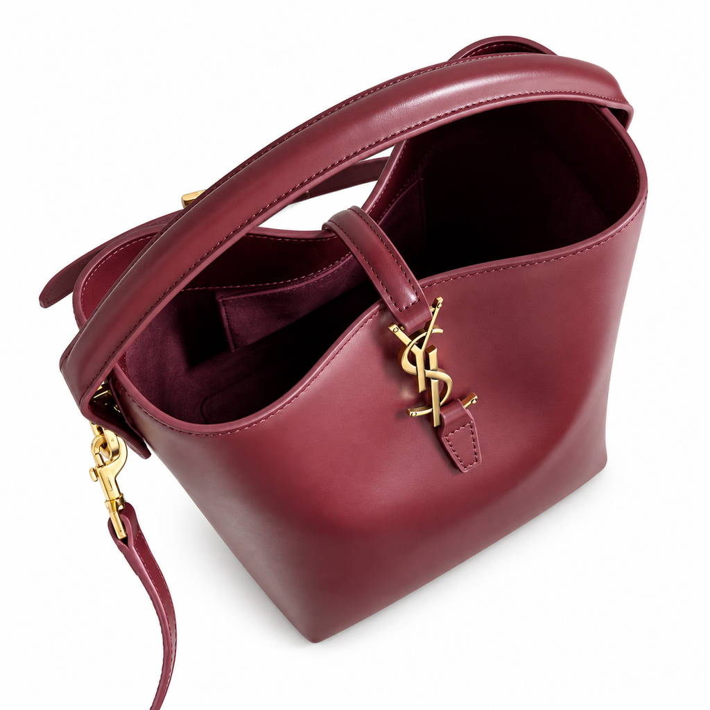 YSL Le 37 Large Bucket Bag – Burgundy Leather