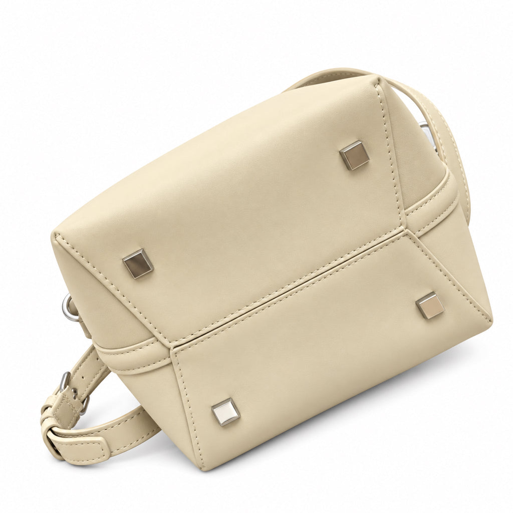 YSL Saint Laurent Le Petit Suzanne Bucket Bag in Cream Smooth Leather